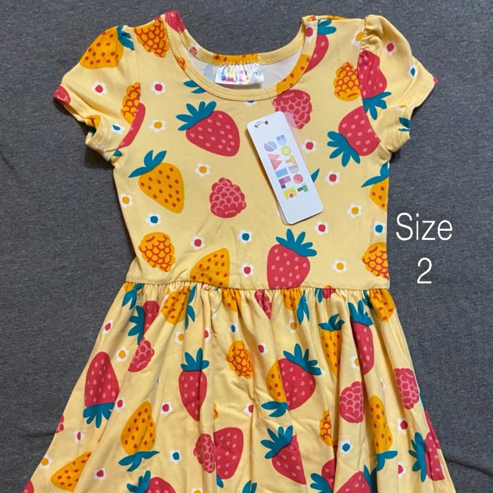 2T strawberry cap dress